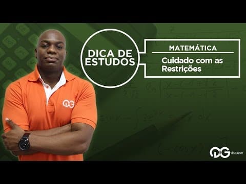 Thumbnail da aula: Dica de Estudos: Cuidado com as restrições || Matemática com Prof Rodrigo Sacramento