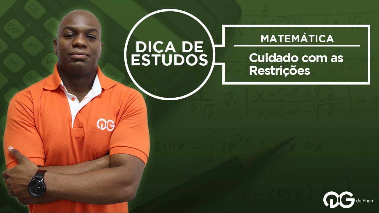 Thumbnail: Dica de Estudos: Cuidado com as restrições || Matemática com Prof Rodrigo Sacramento