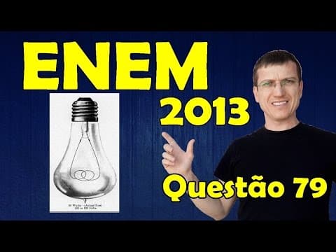 Thumbnail da aula: ENEM 2013 - Questão 79 resolvida (Caderno Azul)  - Física - Eletricidade- Prof. Marcelo Boaro