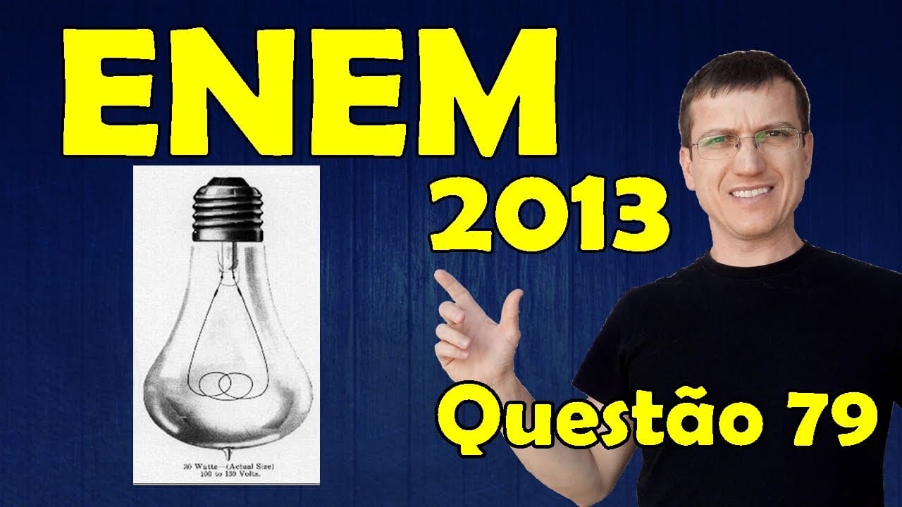 Thumbnail: ENEM 2013 - Questão 79 resolvida (Caderno Azul)  - Física - Eletricidade- Prof. Marcelo Boaro