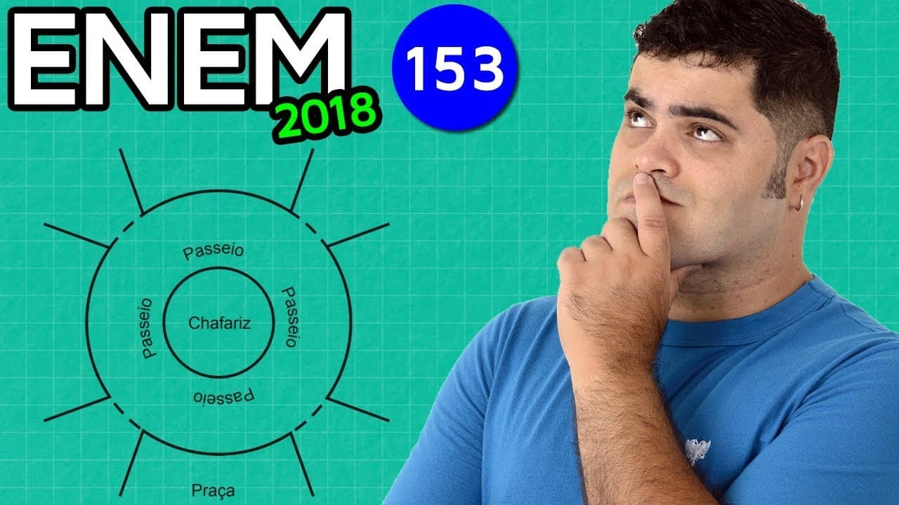 Thumbnail: 🔥 ENEM 2018 Matemática 153 👉🏻 Teorema de Pitágoras e Área da Coroa Circular