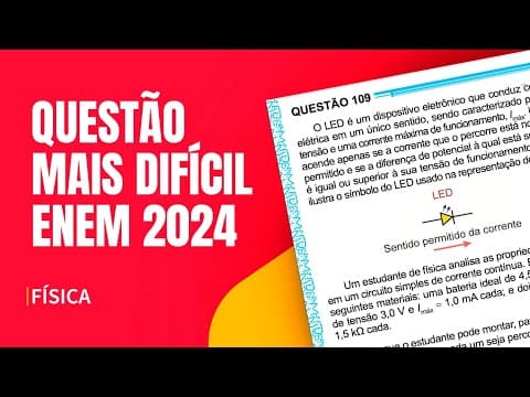 Thumbnail da aula: QUESTÃO DE FÍSICA MAIS DIFÍCIL DO ENEM 2024 | Proenem
