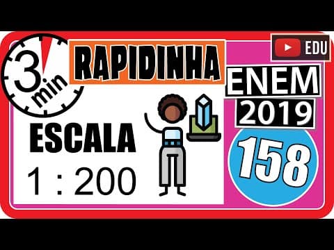 Thumbnail da aula: 🏃[ENEM 2019] 158 📘 ESCALA Comum em lançamentos de empreendimentos imobiliários, as maquetes de