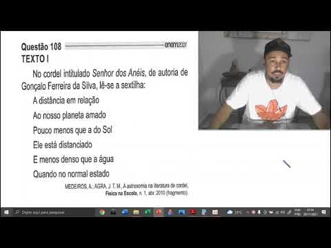 Thumbnail da aula: No cordel intitulado senhor dos anéis, de autoria de Gonçalo Ferreira da Silva, lê-se a sextilha...