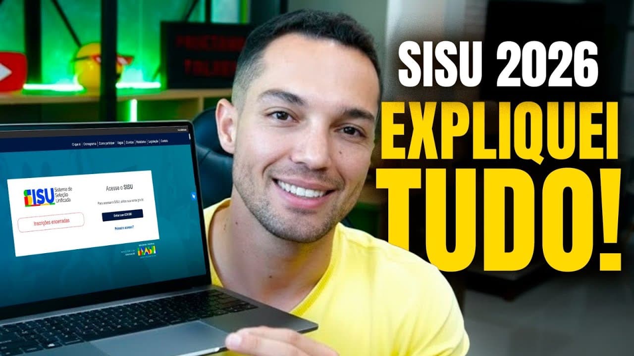 Thumbnail: Como colocar a nota do enem no sisu 2026