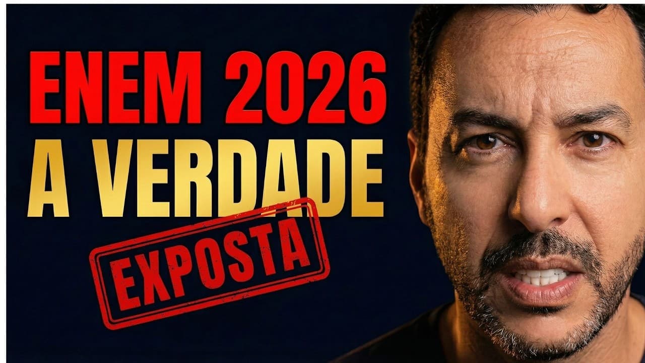 Thumbnail: A Verdade NUA E CRUA do ENEM 2026!!! Segredos Revelados!
