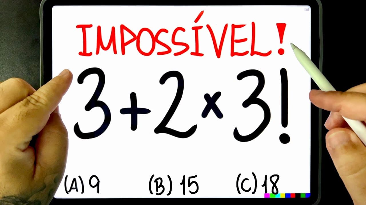 Thumbnail: 🔥 IMPOSSÍVEL resolver a essa EXPRESSÃO NUMÉRICA BUGANTE! 😱Você consegue resolver?