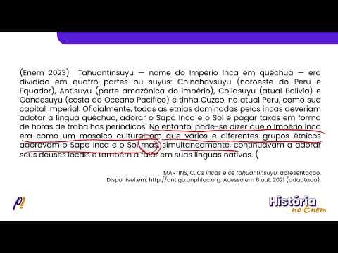 Thumbnail da aula: ENEM 2023 - IDADE MODERNA: AS REVOLUÇÕES QUE MUDARAM O MUNDO | Tahuantinsuyu — nome do Império...