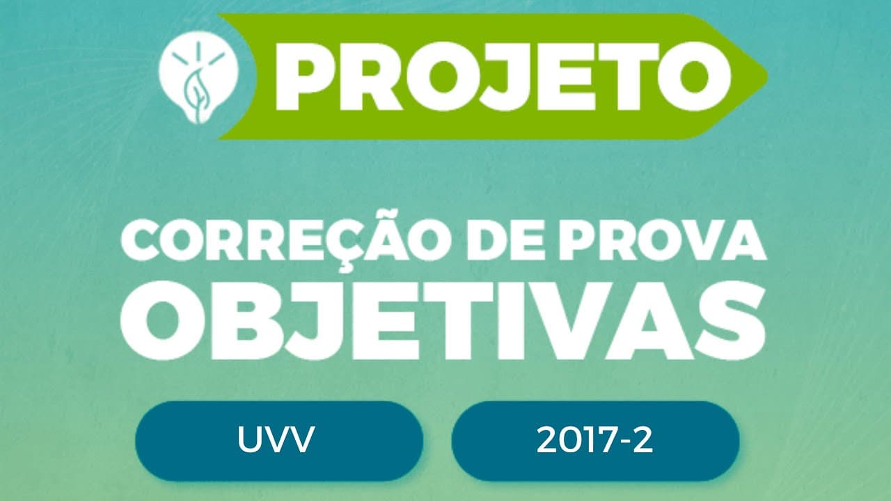 Thumbnail: Correção da Prova UVV 2017-2