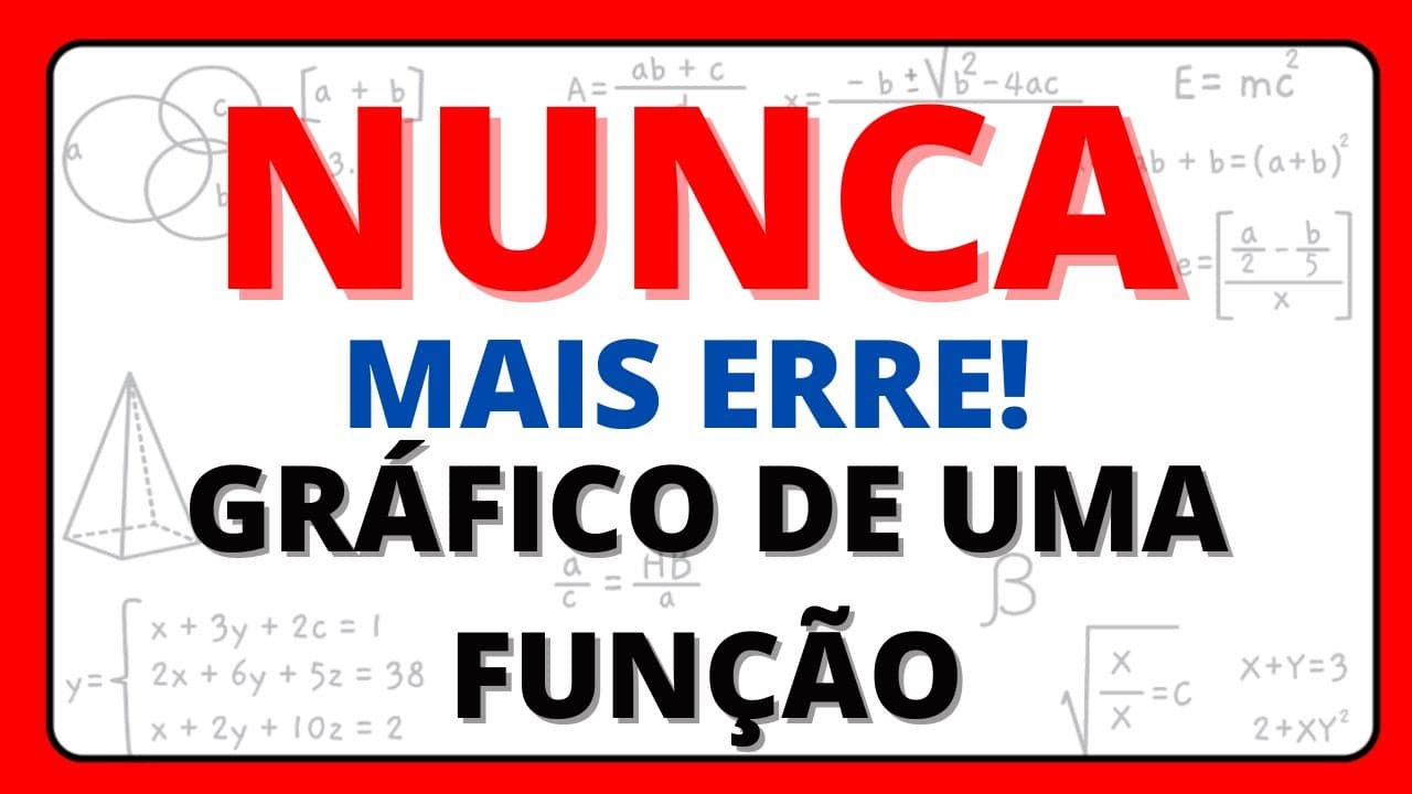 Thumbnail: GRAFICO DA FUNÇÃO , NUNCA MAIS ERRE , APRENDA EM MINUTOS E PASSO A PASSO.
