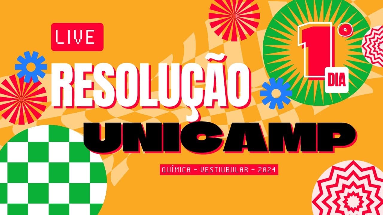 Thumbnail: Resolução Prova UNICAMP 2024 - QUÍMICA