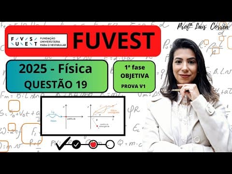 Thumbnail da aula: 🟢 FÍSICA / FUVEST 2025 / 1ª FASE / QUESTÃO 19 / PROVA V1/O efeito Compton, descoberto na década  ...