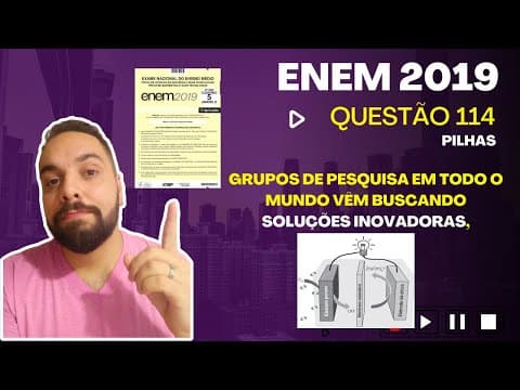 Thumbnail da aula: ENEM 2019 - Grupos de pesquisa em todo o mundo vêm buscando soluções inovadoras, visando a produção
