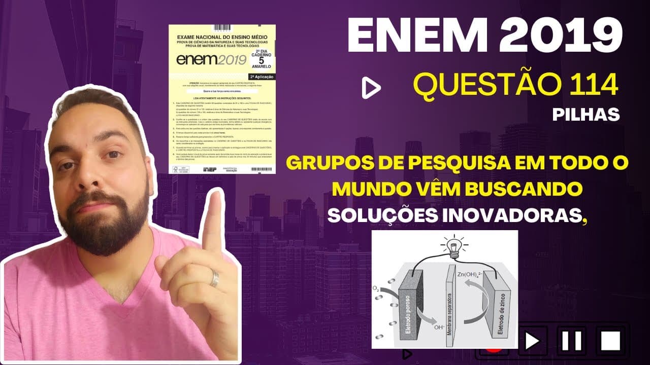 Thumbnail: ENEM 2019 - Grupos de pesquisa em todo o mundo vêm buscando soluções inovadoras, visando a produção