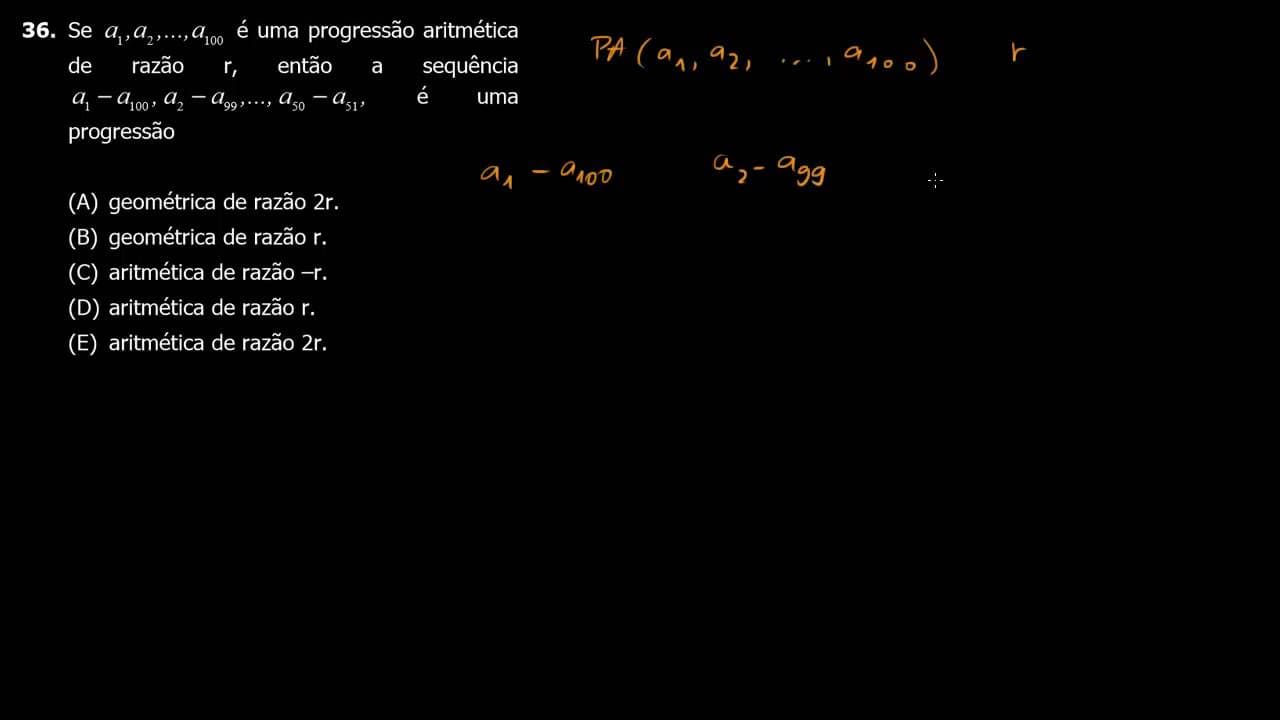 Thumbnail: Correção UFRGS 2013 Matemática questões 33, 34, 35 e 36