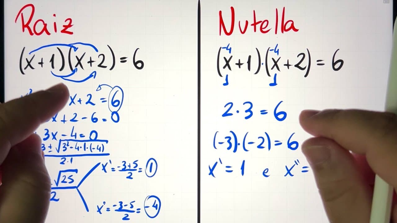 Thumbnail: Equação do Segundo Grau RAIZ ou NUTELLA? Qual forma você prefere?