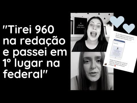 Thumbnail da aula: Tirou 960 e passou em 1º lugar na federal