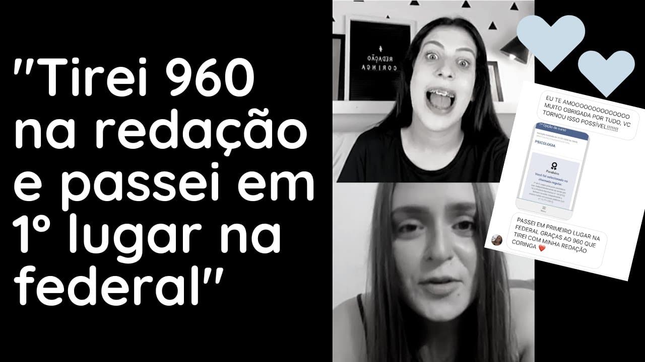 Thumbnail: Tirou 960 e passou em 1º lugar na federal