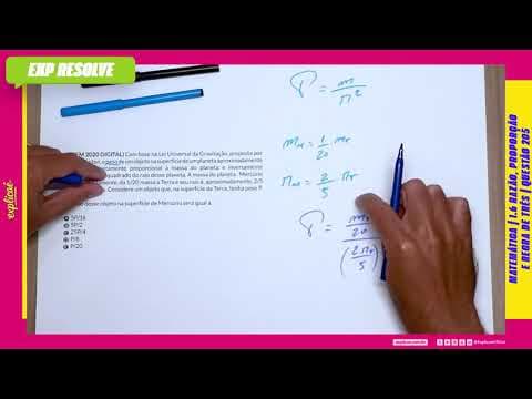 Thumbnail da aula: COM BASE NA LEI UNIVERSAL DA GRAVITAÇÃO, PROPOSTA POR (...) | RAZÃO, PROPORÇÃO E REGRA DE TRÊS