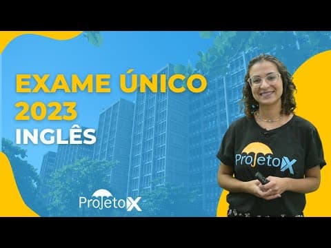 Thumbnail da aula: Resolução do Exame Único UERJ 2023 - INGLÊS | Profa.: Jéssica Medeiros | Ao Vivo