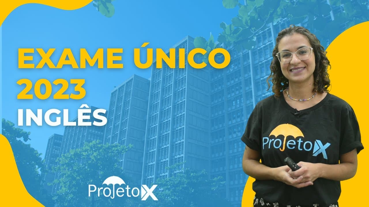 Thumbnail: Resolução do Exame Único UERJ 2023 - INGLÊS | Profa.: Jéssica Medeiros | Ao Vivo