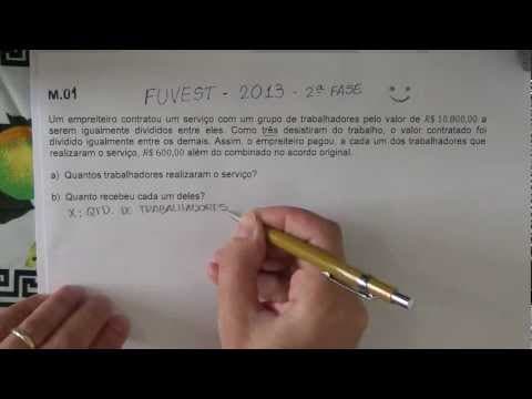 Thumbnail da aula: Matemática Fuvest 2013 2ª Fase - Questão 1