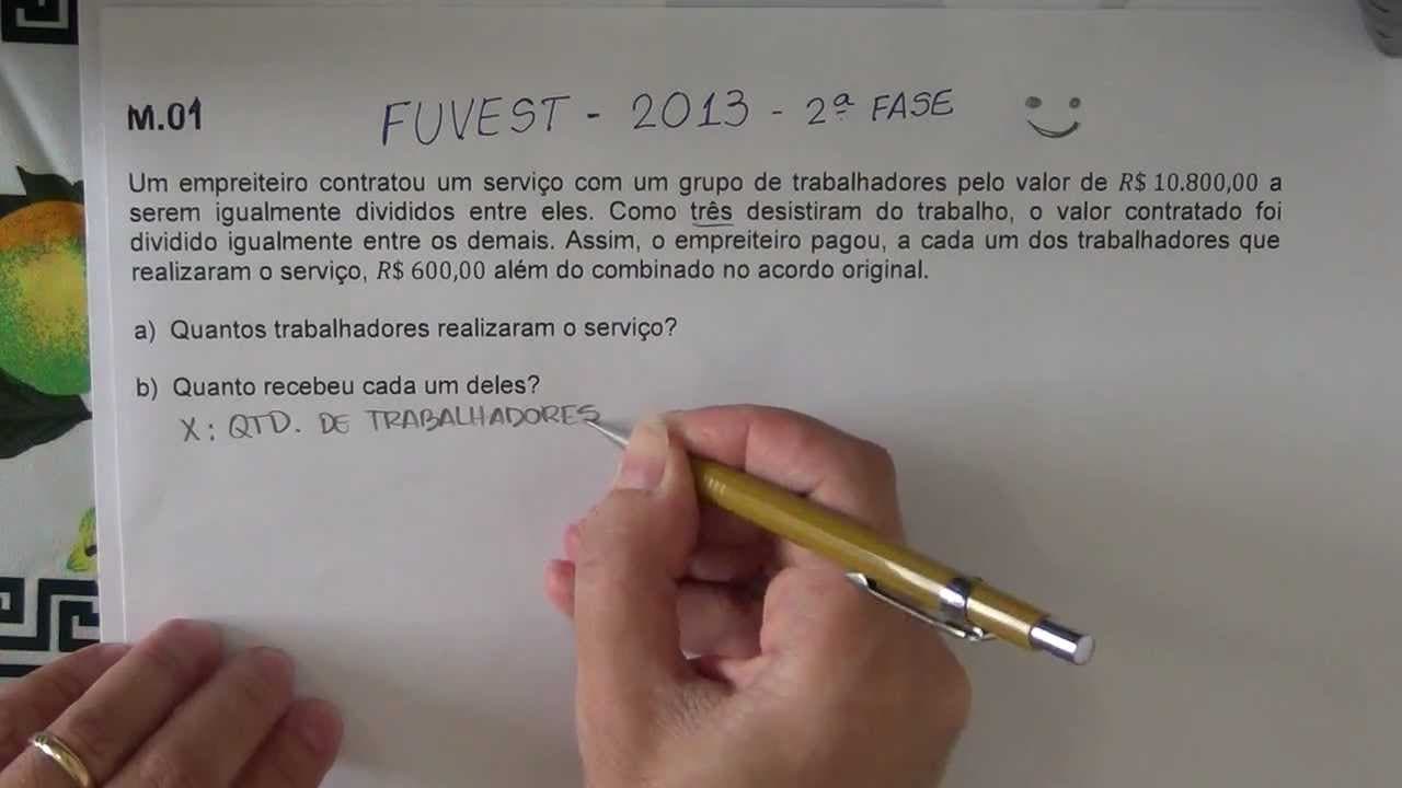 Thumbnail: Matemática Fuvest 2013 2ª Fase - Questão 1