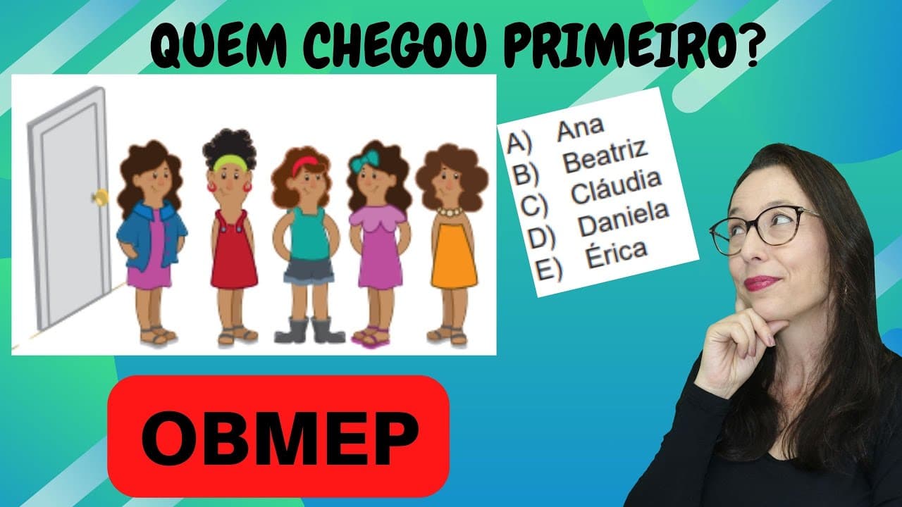 Thumbnail: ⭐OBMEP - QUEM CHEGOU PRIMEIRO? ∣ Linha do Tempo - Professora Angela Matemática