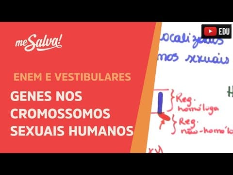 Thumbnail da aula: Me Salva! GEN17 - Genética -  Genes localizados nos cromossomos sexuais humanos