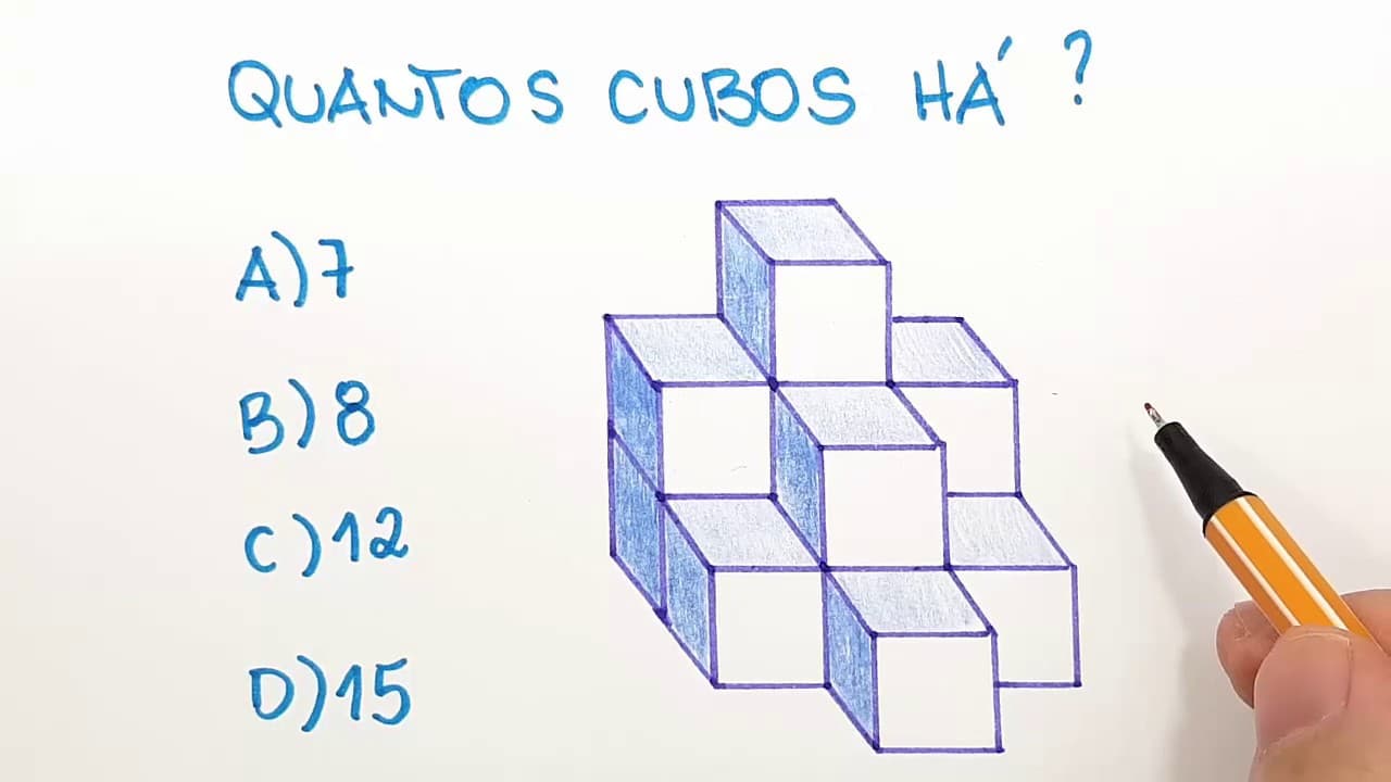 Thumbnail: 🔥 HELP MATEMÁTICA BÁSICA - Desafios - Quantos cubos tem? #16 🔥