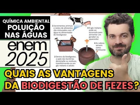 Thumbnail da aula: ✏️ENEM 2025 | O esquema apresenta as etapas do processo de biodigestão, uma forma de dar um destino