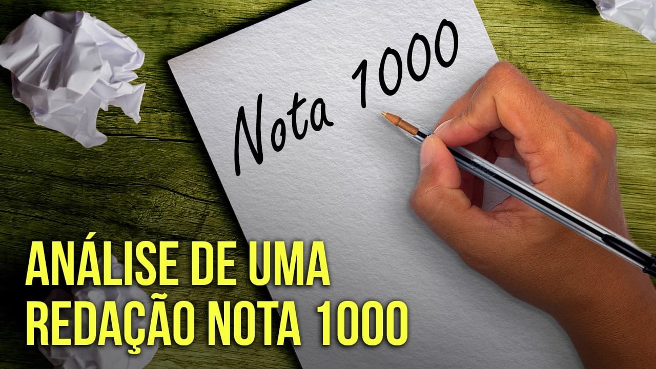 Thumbnail: Como é uma redação nota 1000 no Enem? | Confira uma análise completa