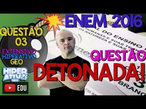 Thumbnail da aula: REVOLUÇÃO ISLÂMICA  - ENEM 2016 PROVA BRANCA QUESTÃO 03 | EXTENSIVO GEOGRAFIA | Hiperativo GEO