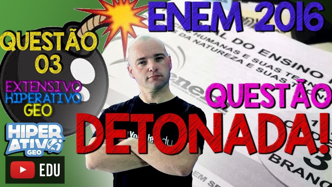 Thumbnail: REVOLUÇÃO ISLÂMICA  - ENEM 2016 PROVA BRANCA QUESTÃO 03 | EXTENSIVO GEOGRAFIA | Hiperativo GEO