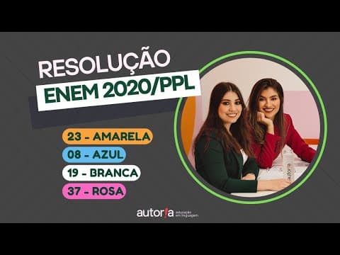 Thumbnail da aula: Enem 2020 Reaplicação / Enem 2020 PPL - Autoria Linguagem - Questão 23 | Linguagens, prova amarela