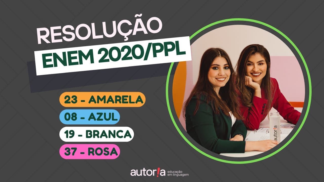 Thumbnail: Enem 2020 Reaplicação / Enem 2020 PPL - Autoria Linguagem - Questão 23 | Linguagens, prova amarela