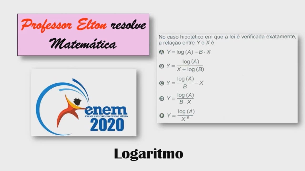 Thumbnail: ENEM 2020 - Logaritmo - A lei de Zipf, batizada com o nome do linguista americano George Zipf