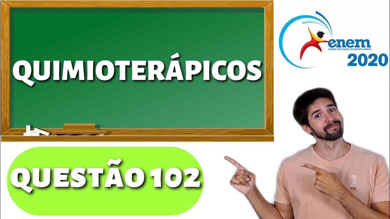 Thumbnail: QUESTÃO ENEM 2020: Em uma pesquisa estão sendo testados cinco quimioterápicos quanto à sua capacidad