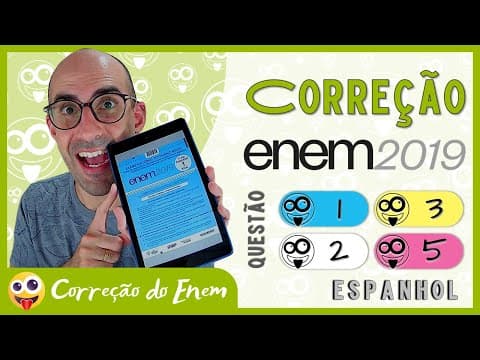 Thumbnail da aula: [CORREÇÃO DO ENEM] Questão 1 (espanhol) - Enem 2019 - Prova azul ▷ Adelfos