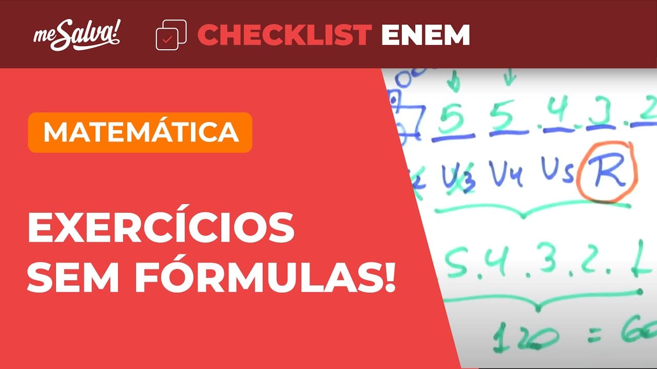 Thumbnail: Análise Combinatória: Exercícios de Arranjo - Matemática | Checklist ENEM | Me Salva!