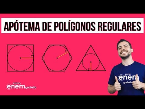 Thumbnail da aula: APÓTEMA DE POLÍGONOS REGULARES | Resumo de Matemática para o Enem