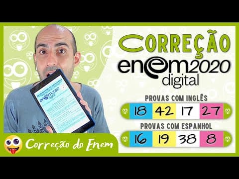 Thumbnail da aula: [CORREÇÃO DO ENEM] Questão 18 - Enem 2020 digital - Prova azul (inglês) ▷ Recalculando rota