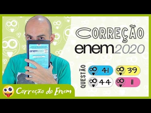 Thumbnail da aula: [CORREÇÃO DO ENEM] Questão 41 - Enem 2020 impresso - Prova azul ▷ Policarpo Quaresma