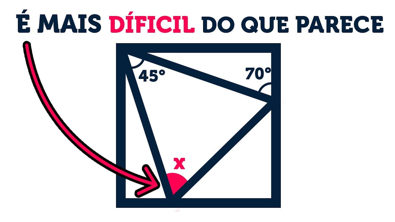 Thumbnail: Qual é o valor de x? | GEOMETRIA PLANA: ÂNGULOS e TRIÂNGULOS