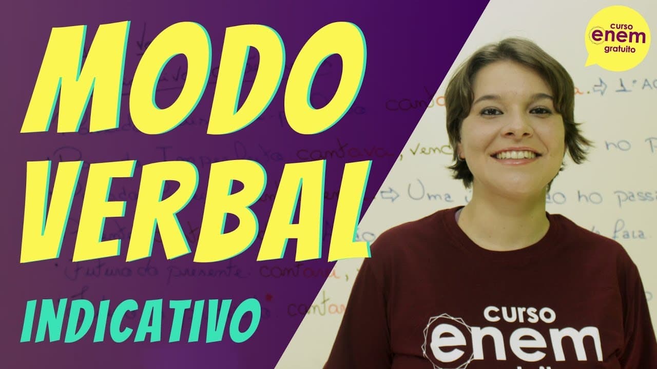 Thumbnail: MODO VERBAL INDICATIVO | Resumo de Português para o Enem