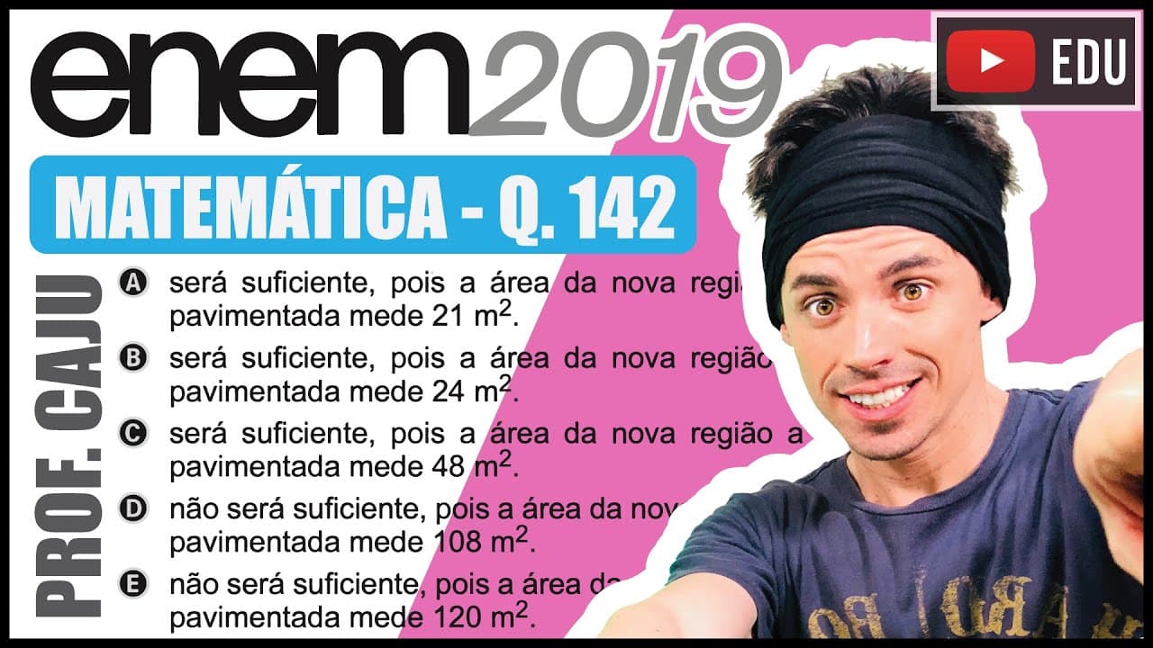 Thumbnail: [ENEM 2019] 142 📘 GEOMETRIA PLANA Em um condomínio, uma área pavimentada, que tem a forma de um