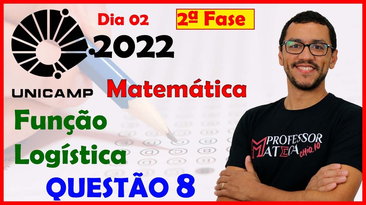 Thumbnail: UNICAMP 2022 | Segunda Fase | Questão 8 | Função Logística
