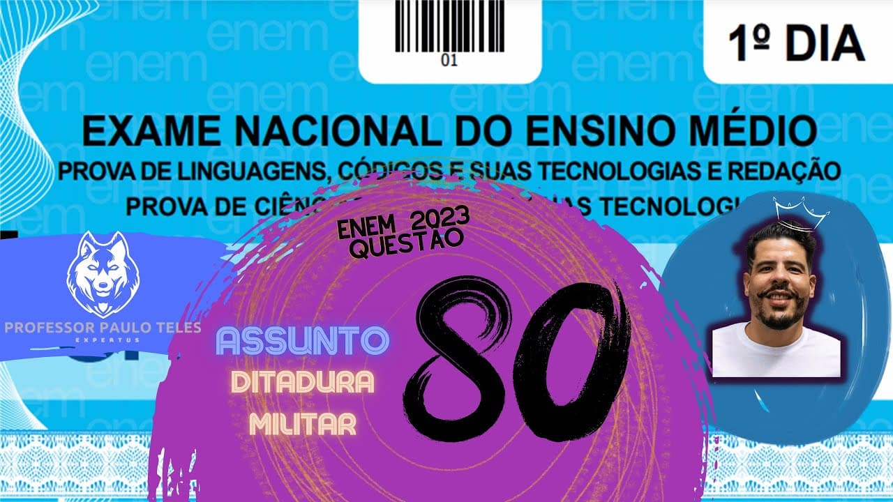 Thumbnail: Resolução Enem 2023 - Humanas Questão 80