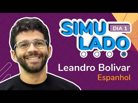 Thumbnail da aula: Resolução Simulado VI | Espanhol | Prof.  Leandro Bolivar