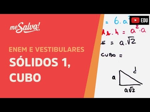 Thumbnail da aula: Me Salva! GE04 - Geometria Espacial - Sólidos 1, Cubo